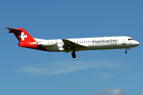 HB-JVE - Fokker 100 - Helvetic Airways - ZRH - 10-06-2017