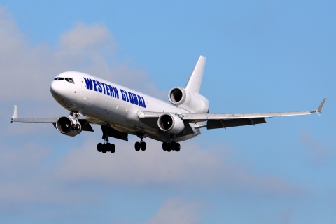 N581JN - MD-11 - Western Global Airlines - LGG - 14-10-2017
