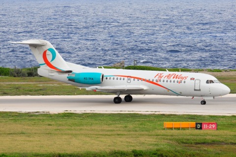 PZ-TFA - Fokker 70 - Fly All Ways - CUR - 26-11-2017