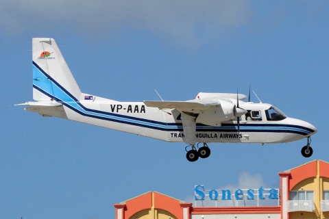 VP-AAA - BN-2A Islander-2A-21 - Trans Anguilla Airways - SXM - 02-02-2017