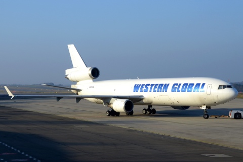 N545JN - MD-11F - Western Global Airlines - LGG - 14-01-2018