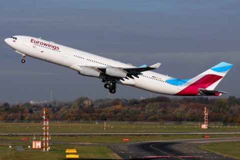 OO-SCW - A340-313 - Eurowings - DUS - 21-10-2018