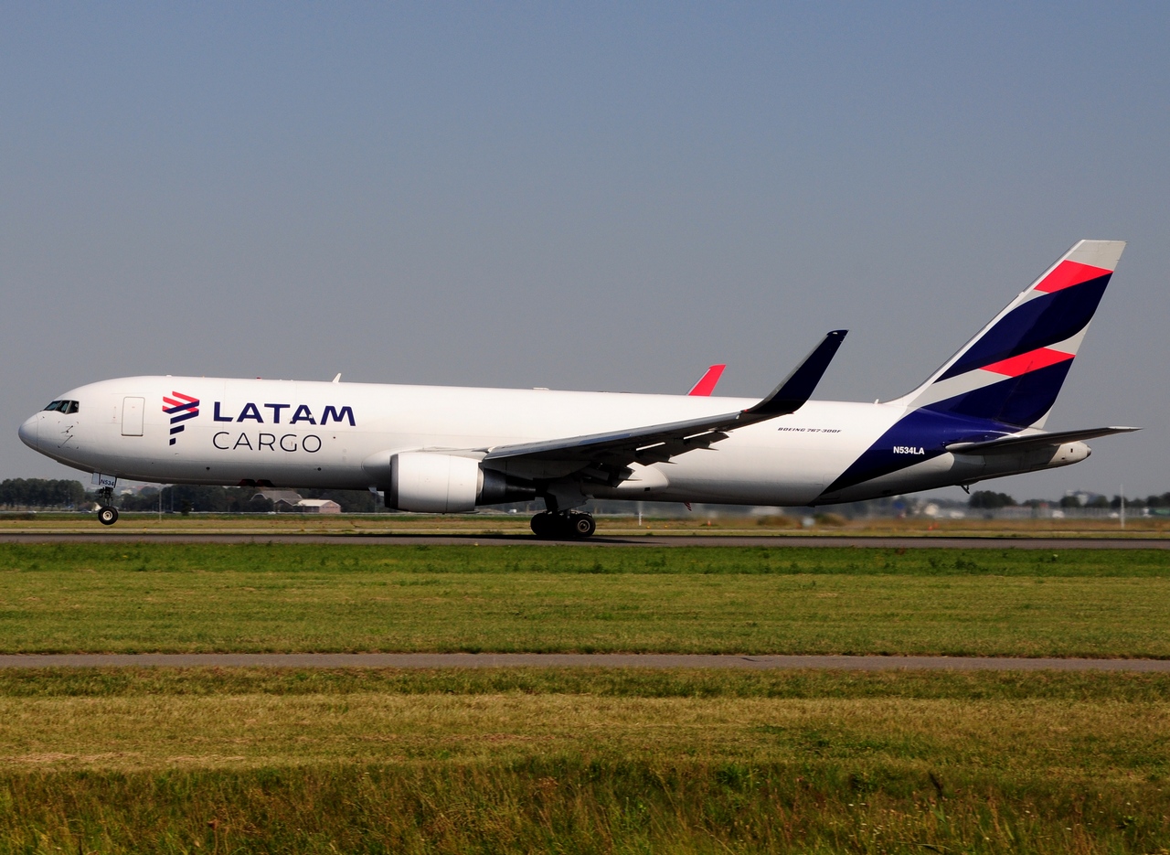 N534LA - 767-316F(ER)(WL) - LATAM Cargo Chile - AMS - 24-08-2019