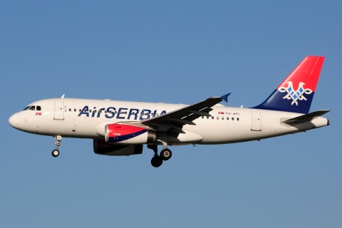 YU-API - A319-132 - Air Serbia - AMS - 31-08-2019