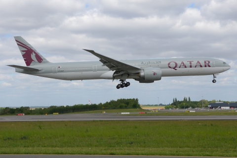 A7-BAP - 777-3DZ(ER) - Qatar Airways - LGG - 12-05-2020