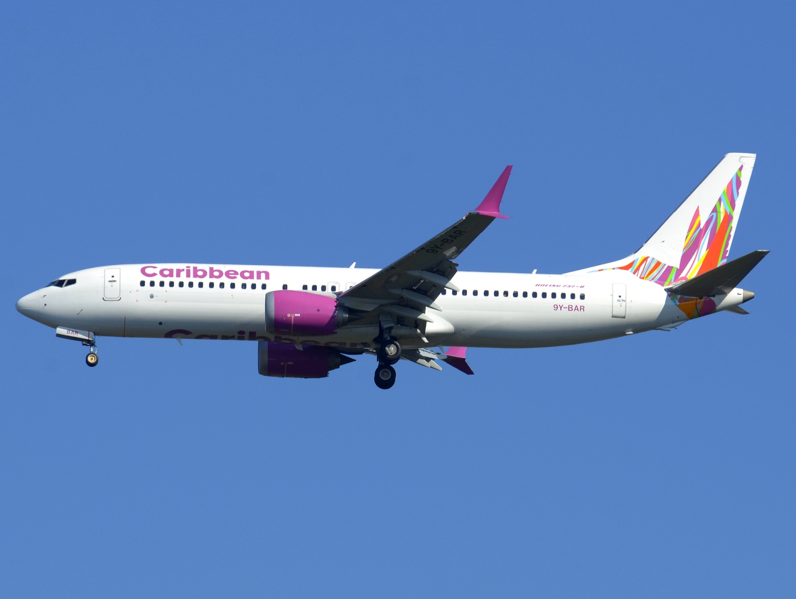 9Y-BAR - 737-8 MAX - Caribbean Airlines - JFK - 28-10-2023